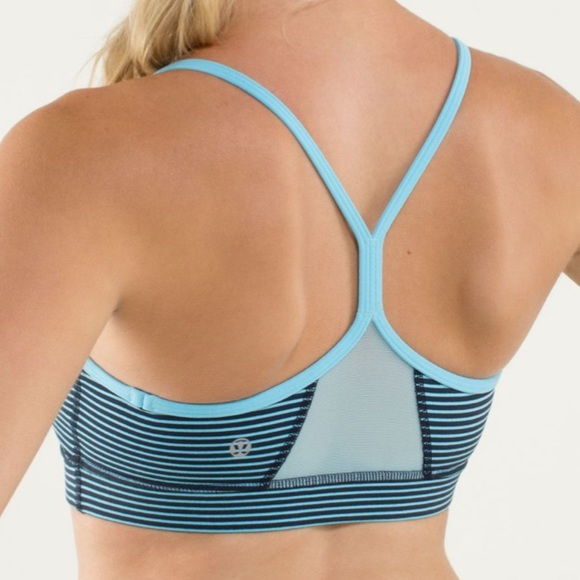 lululemon athletica Other - Lululemon Flow Y Bra Hyper Stripe Blue Moon
